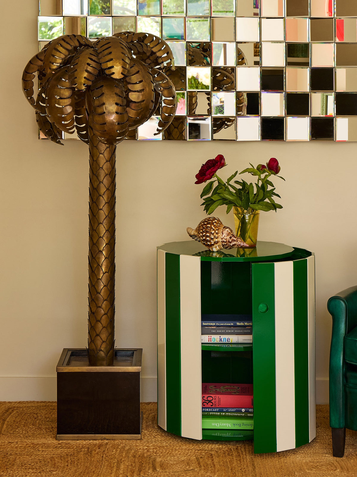 Barrel Table, Forest Green