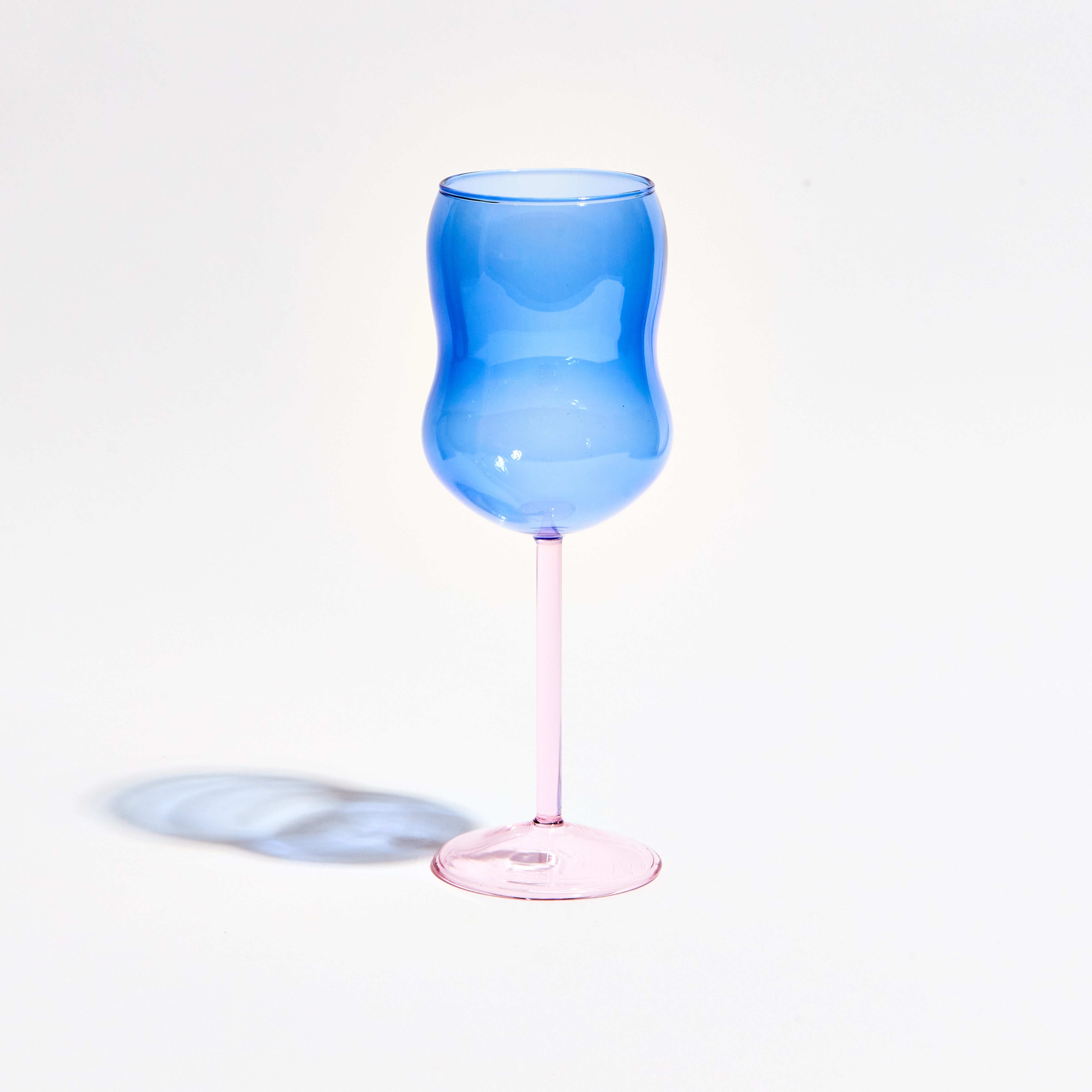 Bubble Wine Glass- Blue