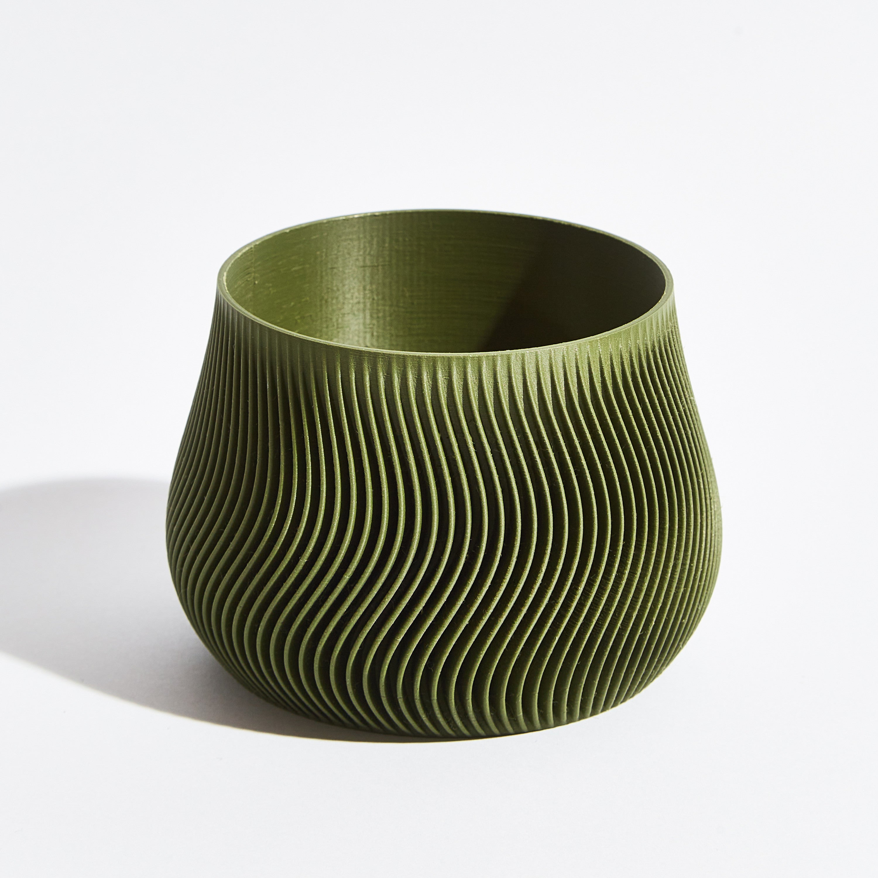 Groovy pot - Forest green
