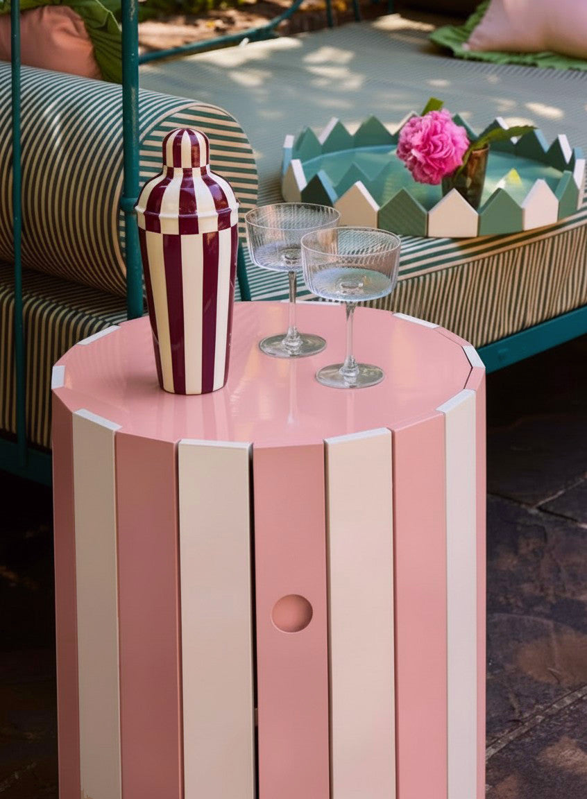 Cocktail Shaker, Plum Stripe