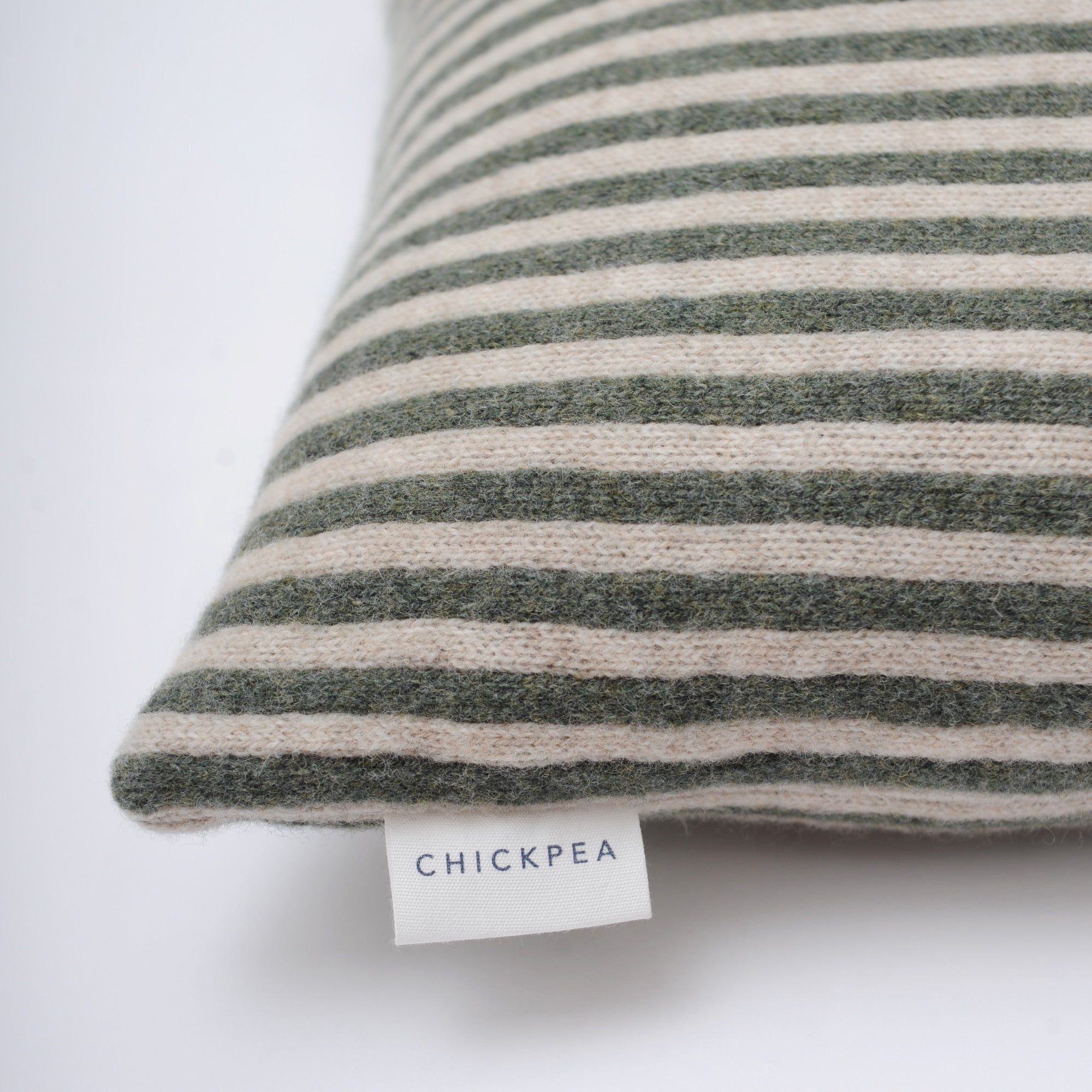 Green Bold Stripe Cushion