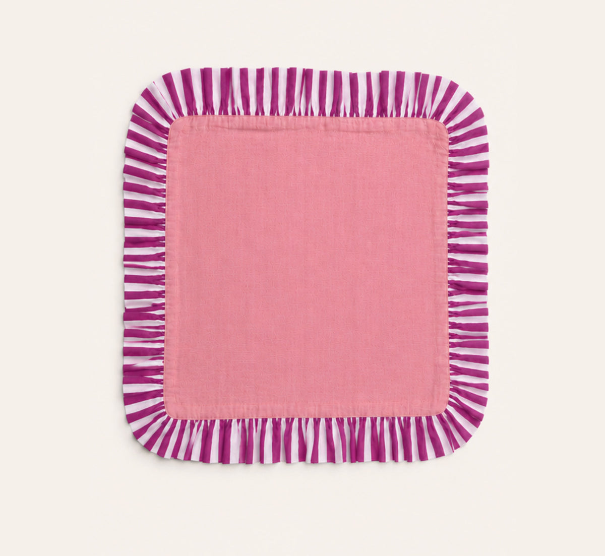 Pair of Ruffle Napkins, Powder Pink & Fuchsia