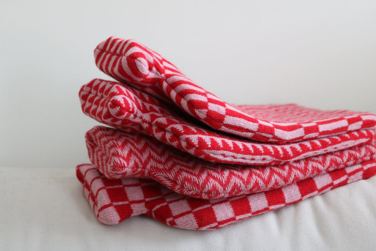 Pink and Red Culver Hot Water Bottle