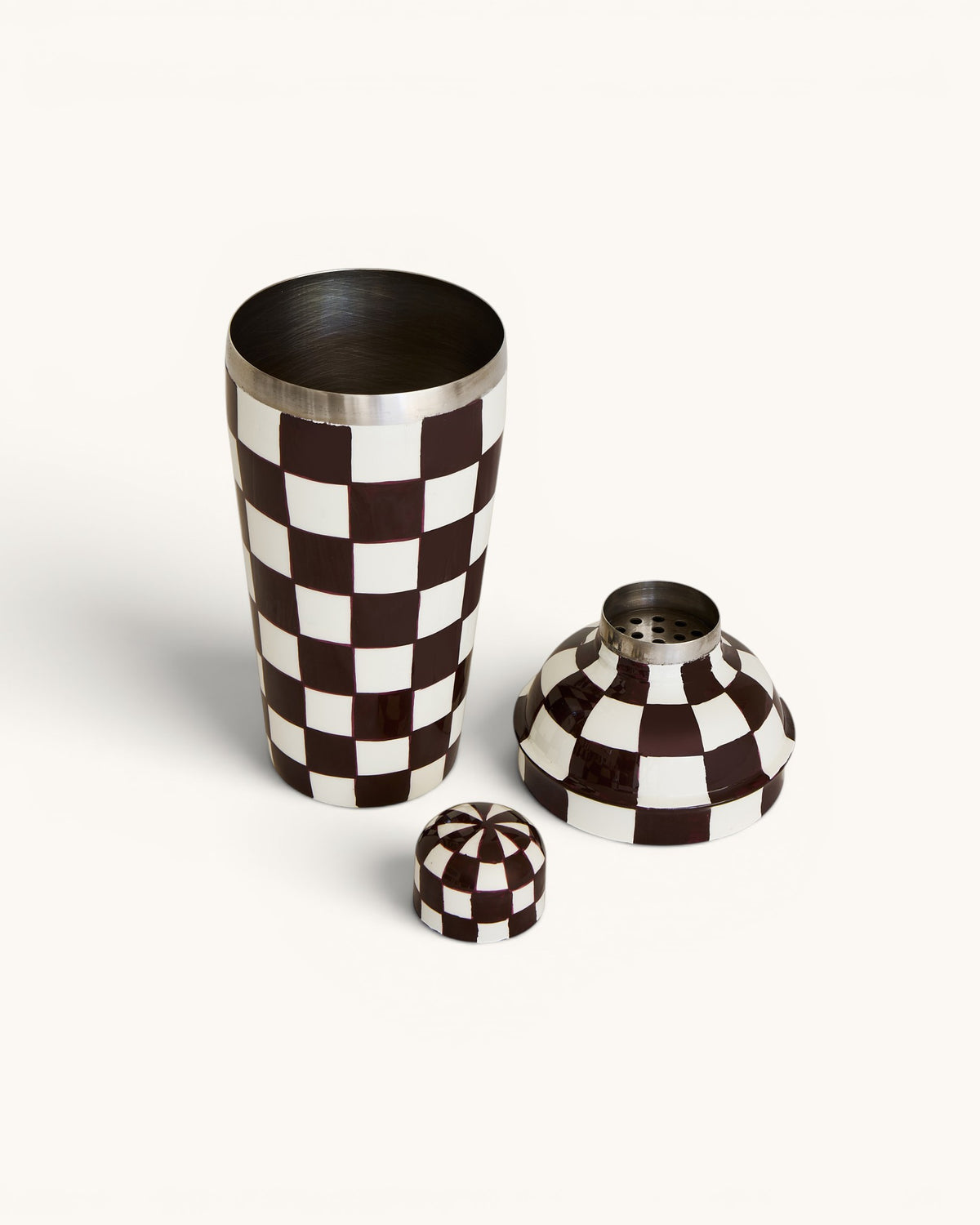 Cocktail Shaker, Chocolate Chequered