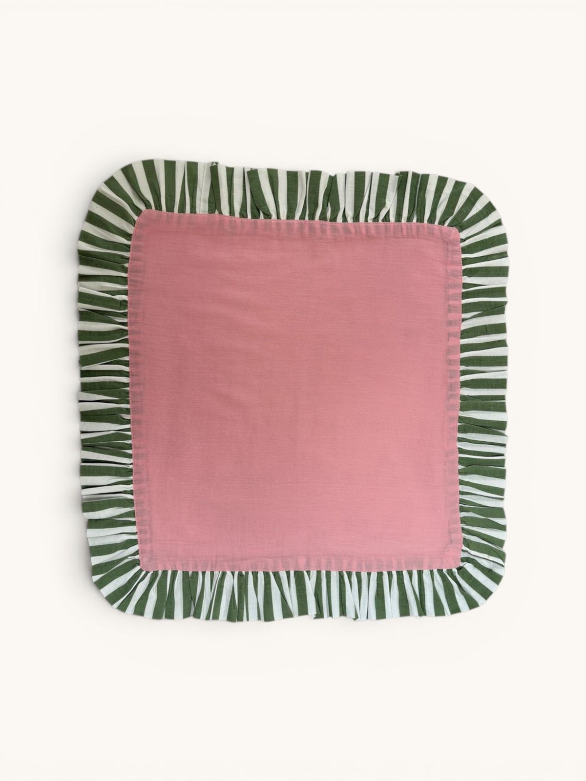 Pair of Ruffle Napkins, Powder Pink & Sage