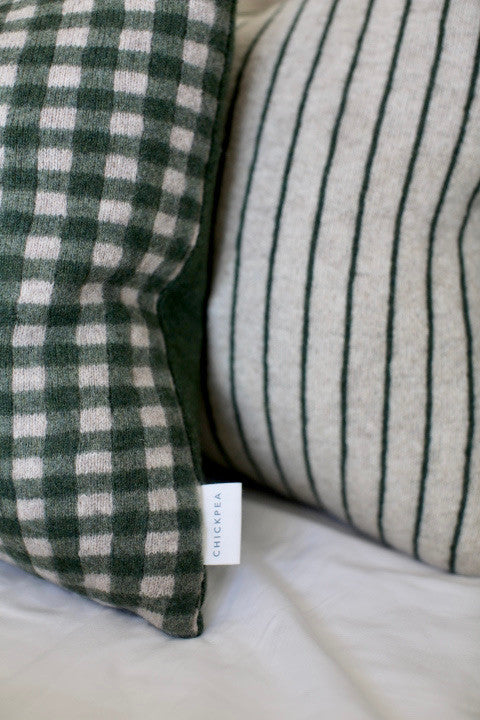 Green Bold Stripe Cushion