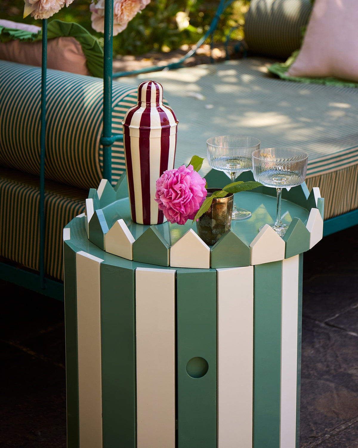 Cocktail Shaker, Plum Stripe