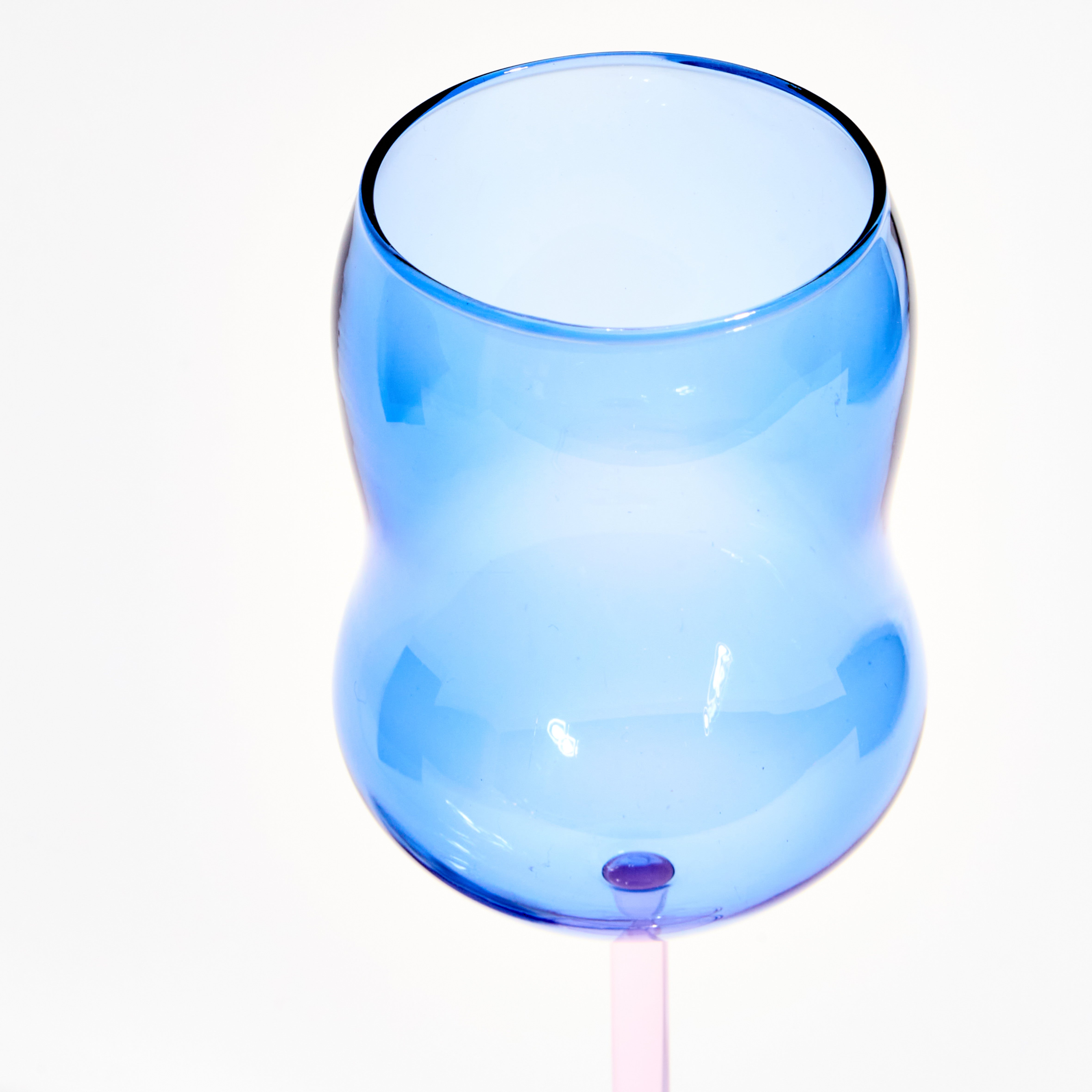 Bubble Wine Glass- Blue