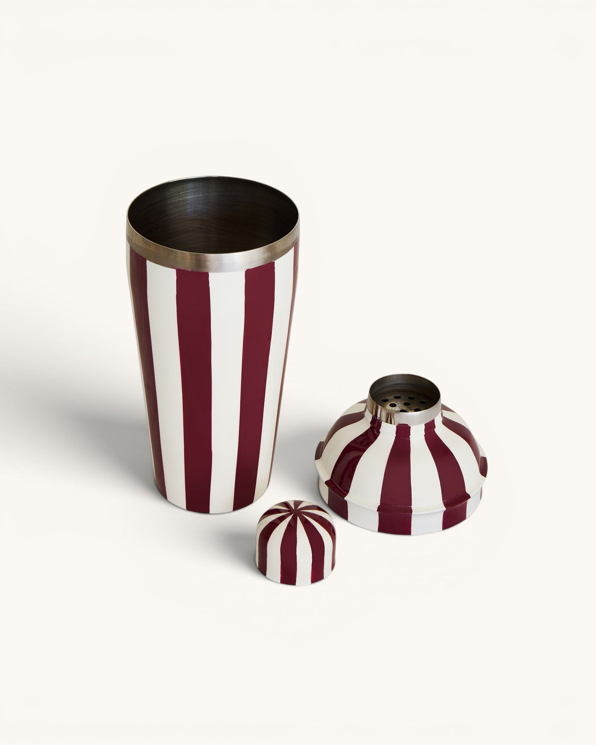 Cocktail Shaker, Plum Stripe