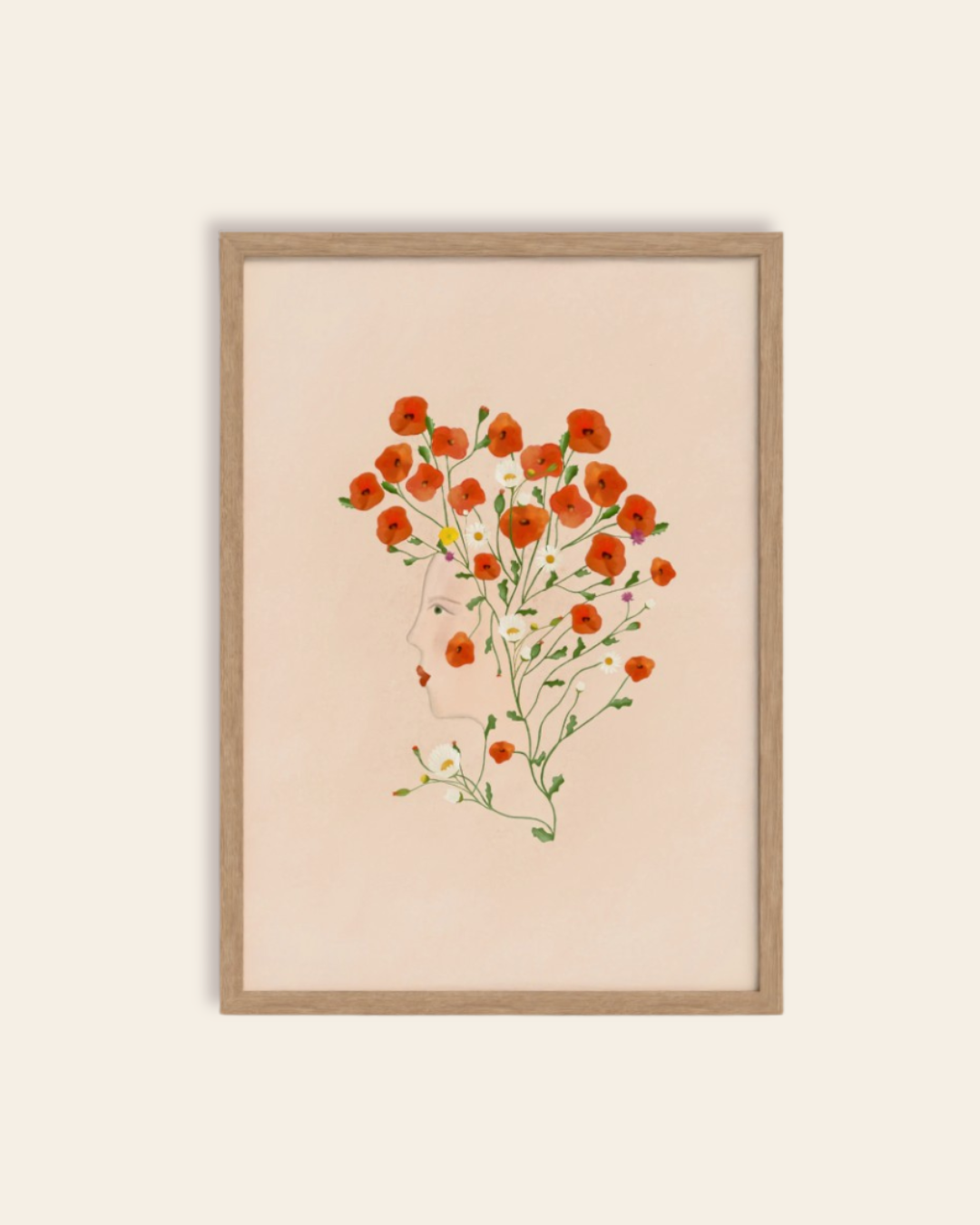 From the Poppies she bloomed Art Print