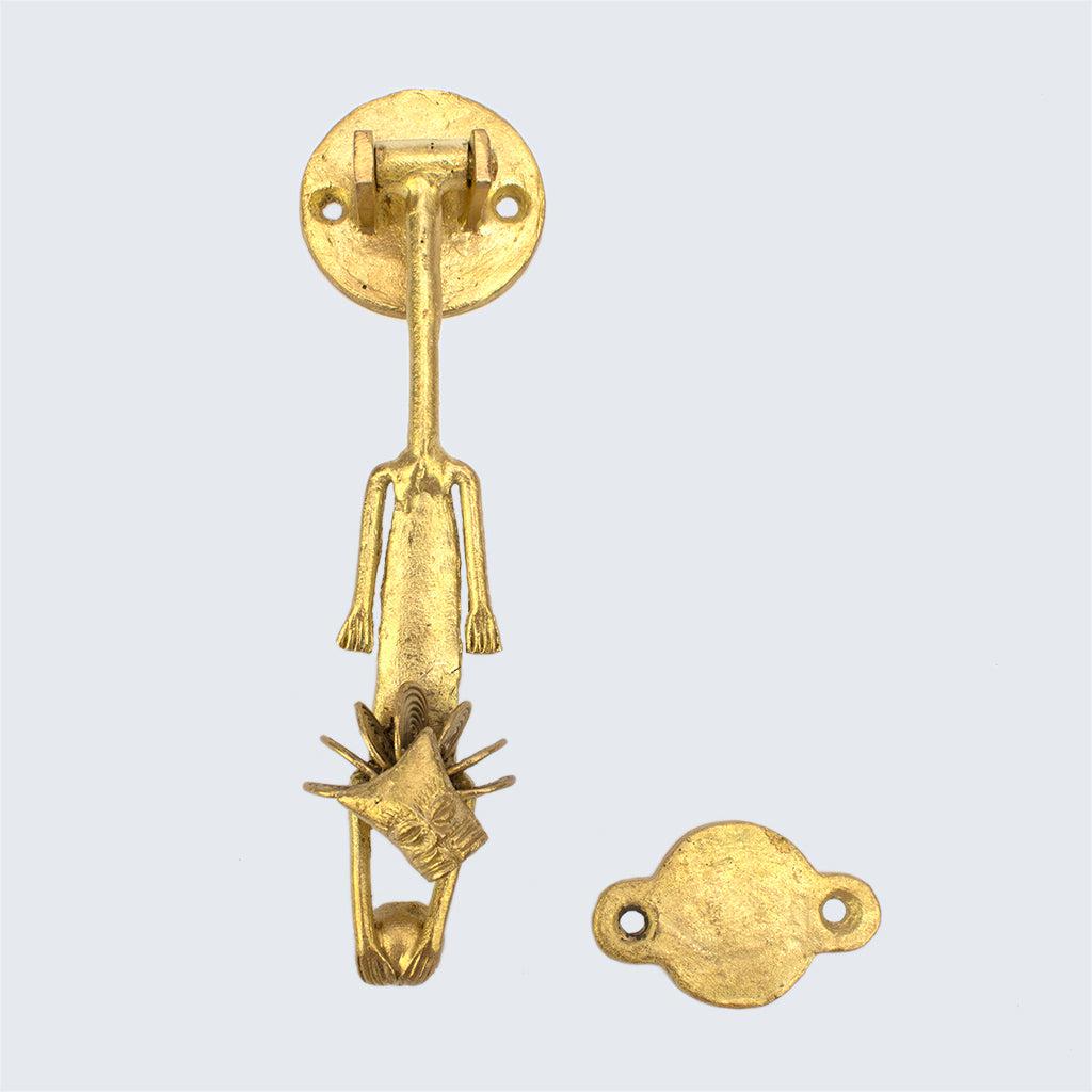 Ghanaian Ashanti Brass Door Knocker 'Lion'