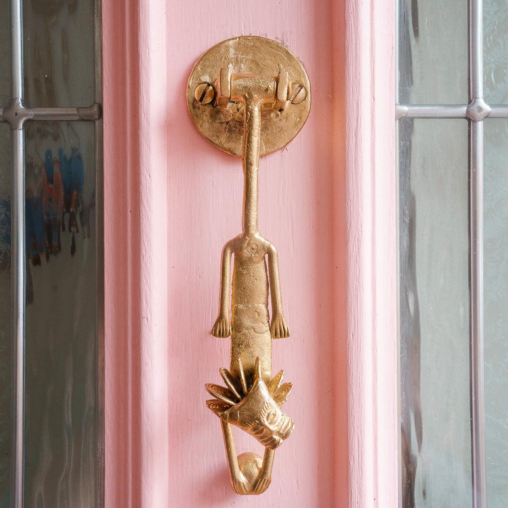 Ghanaian Ashanti Brass Door Knocker 'Lion'