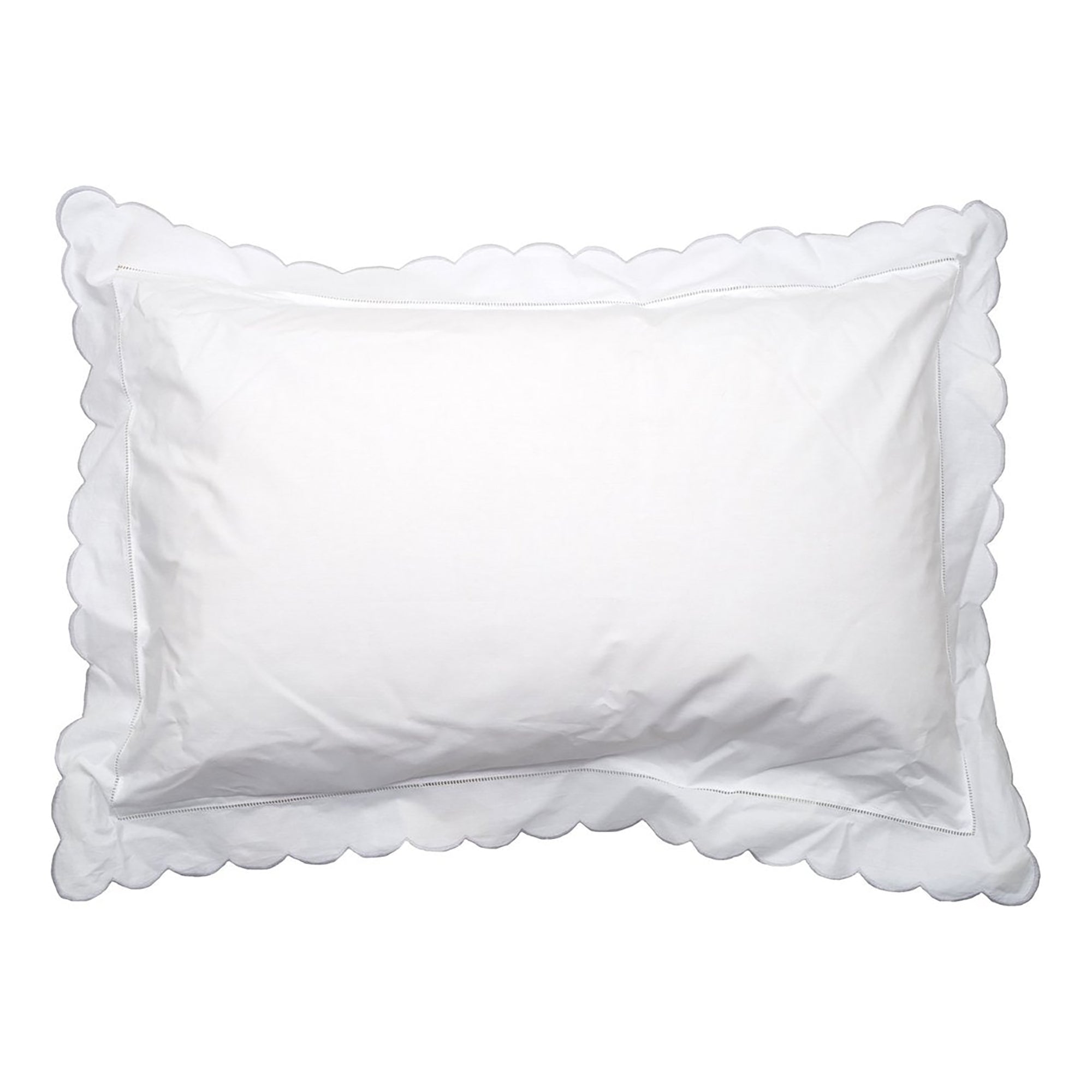 Grey Scallop Pillowcase
