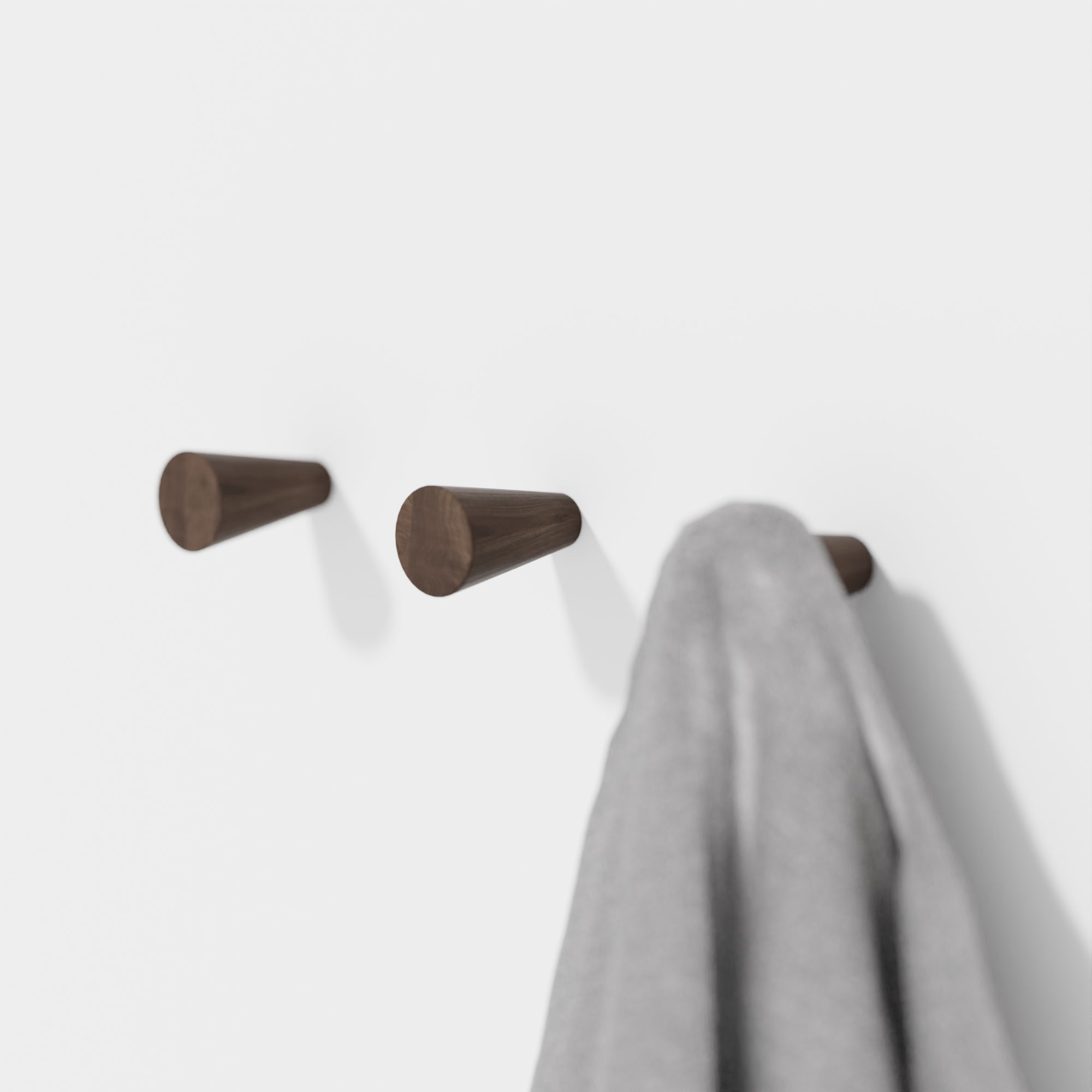 Hook pack of 2 - Walnut Slimline