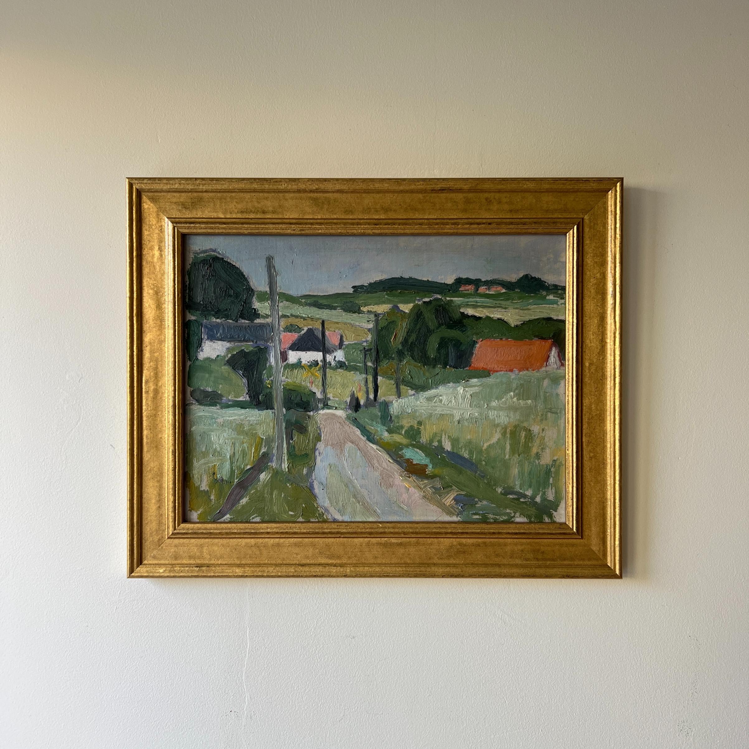 Farm Path Oil Painting