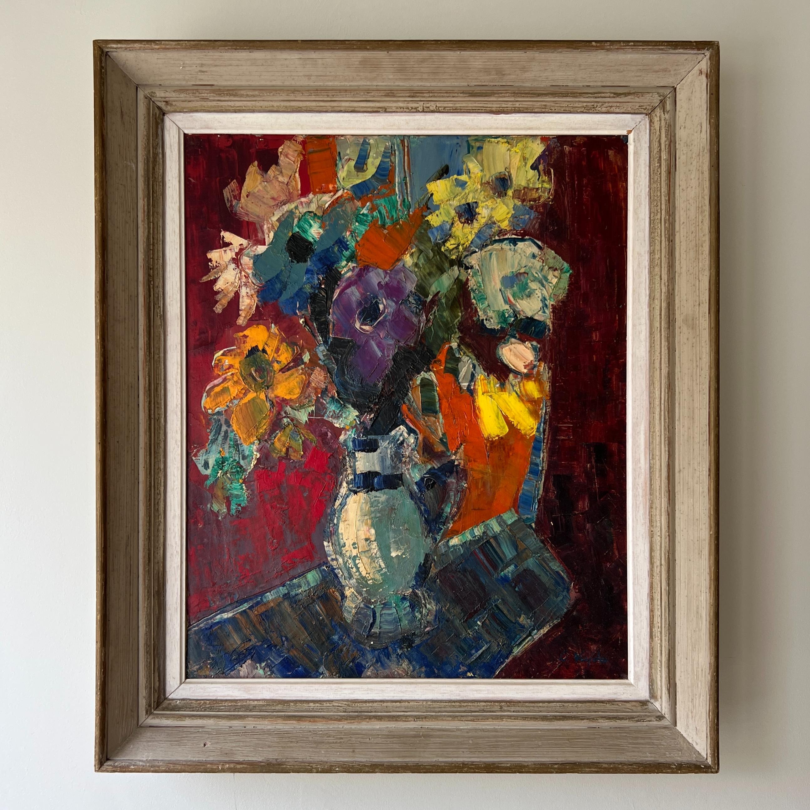 Anemones & Rudbeckias Oil Painting