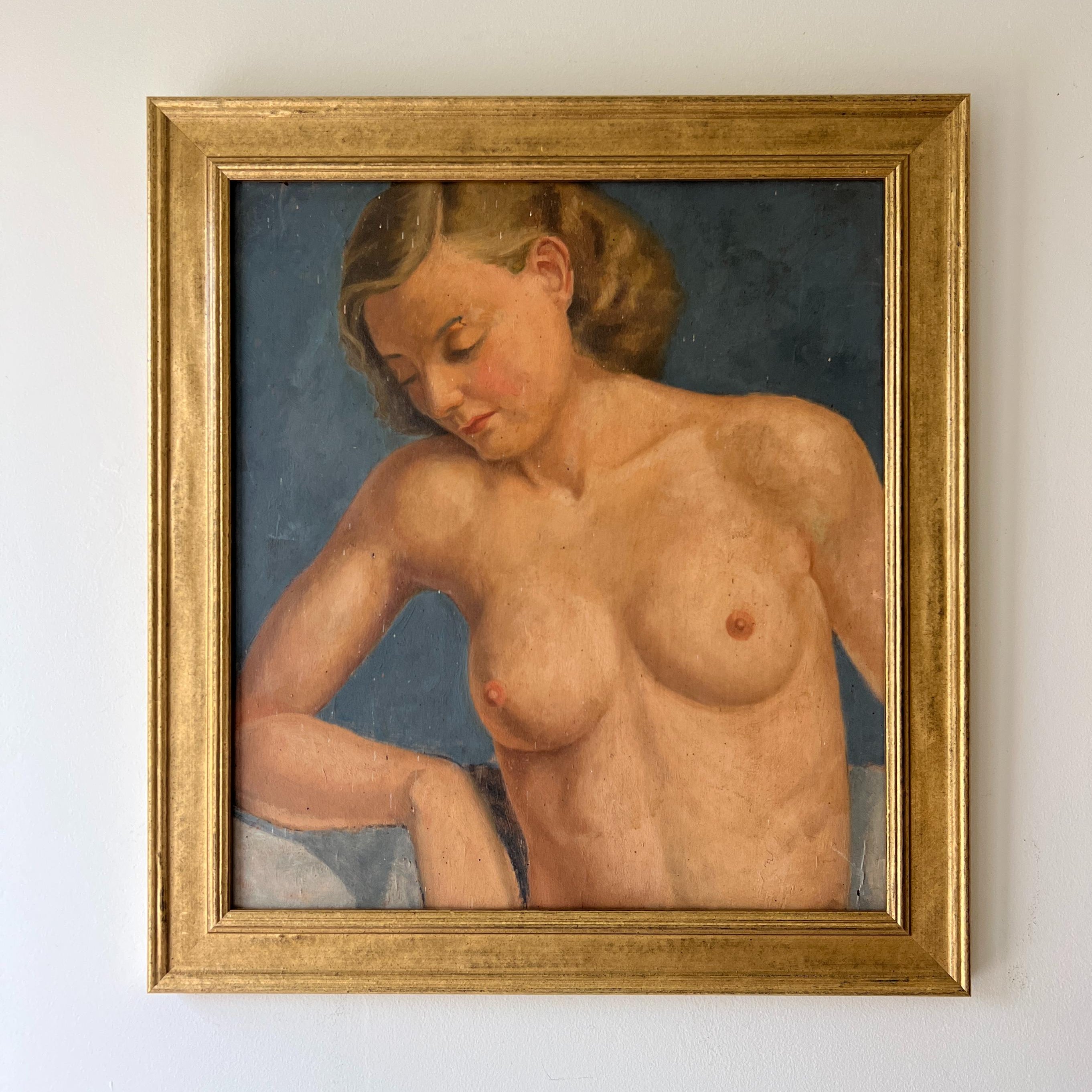 Seated Figure Oil Painting