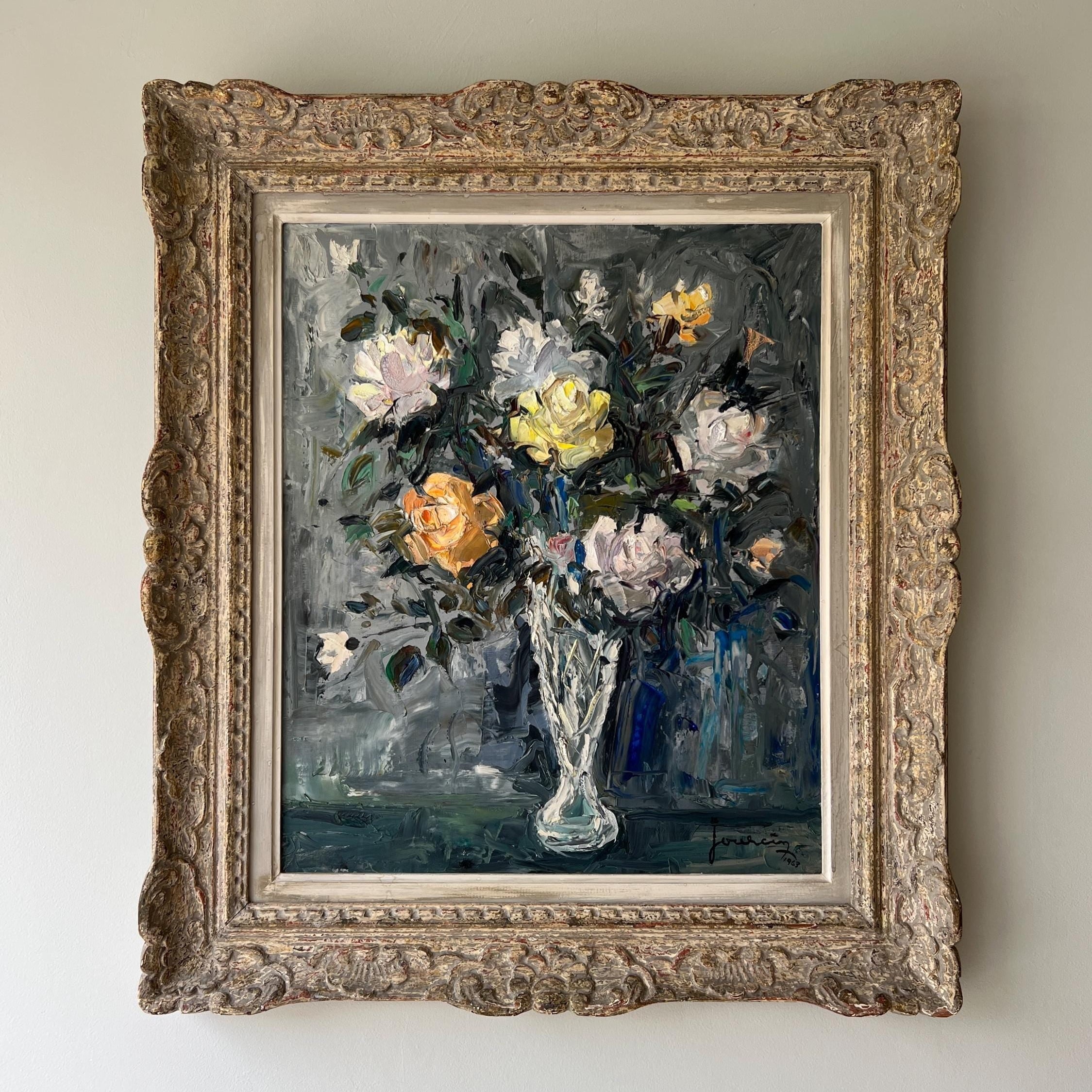 French Roses Oil Painting