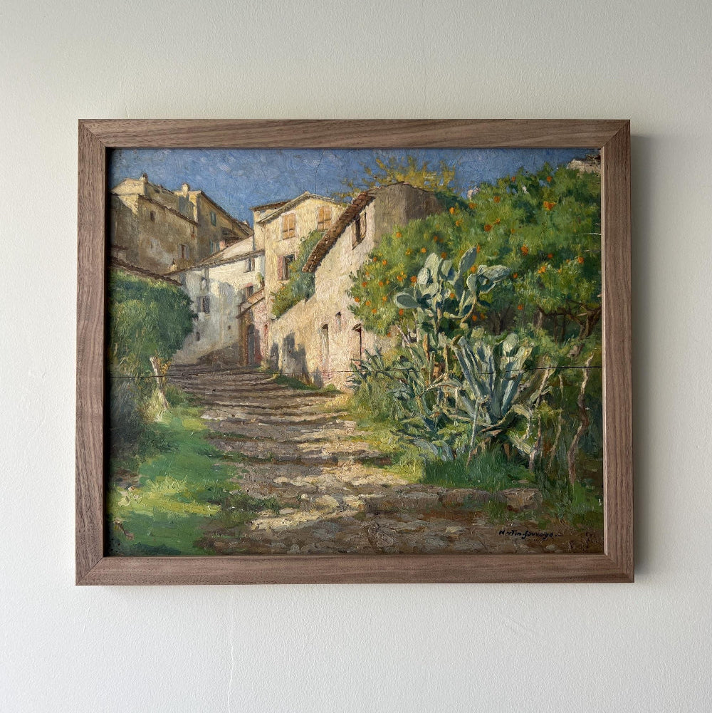 Village Path Oil Painting