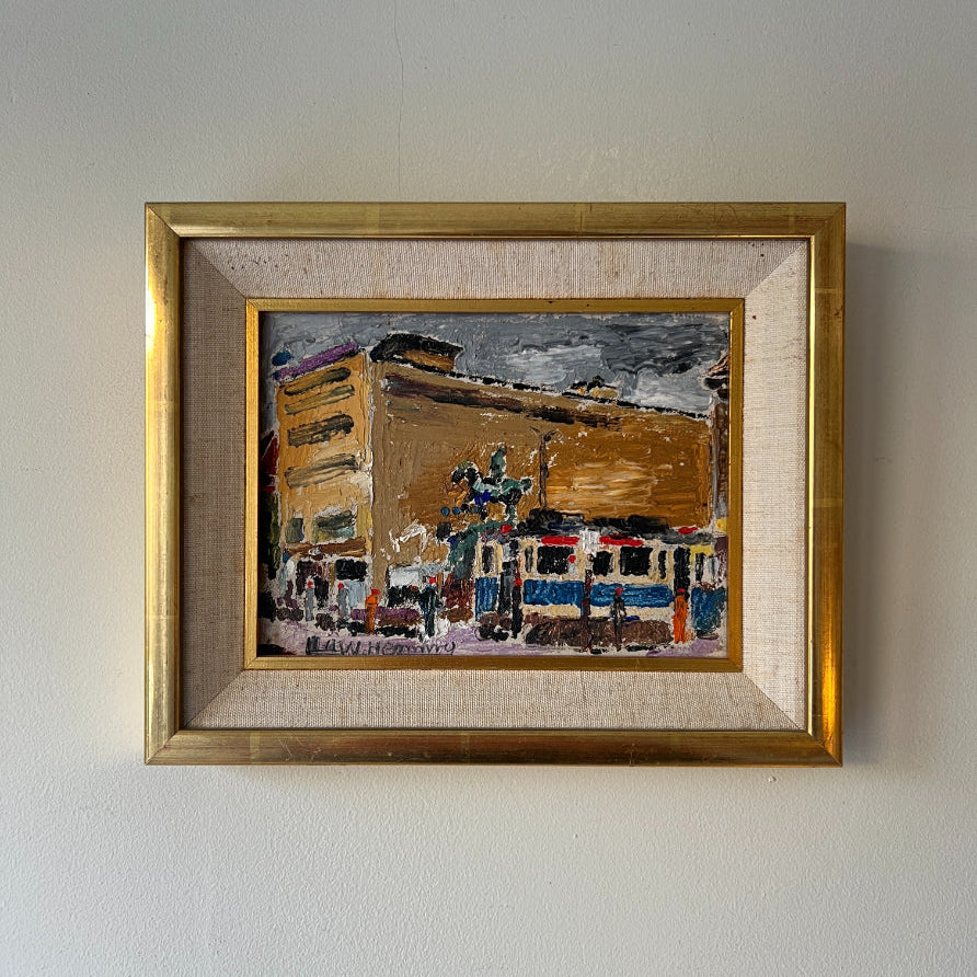 Urban Crossing Oil Painting