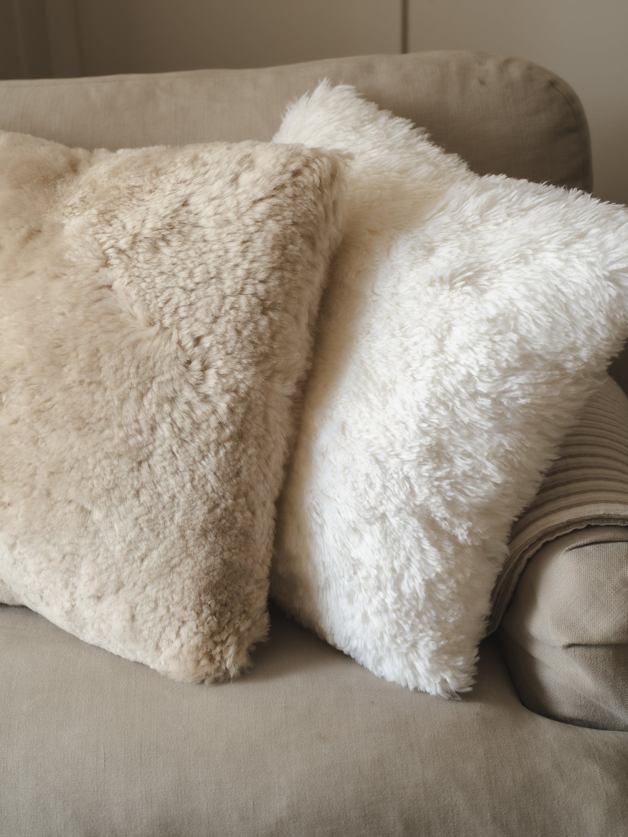 Shearling Cushion | White