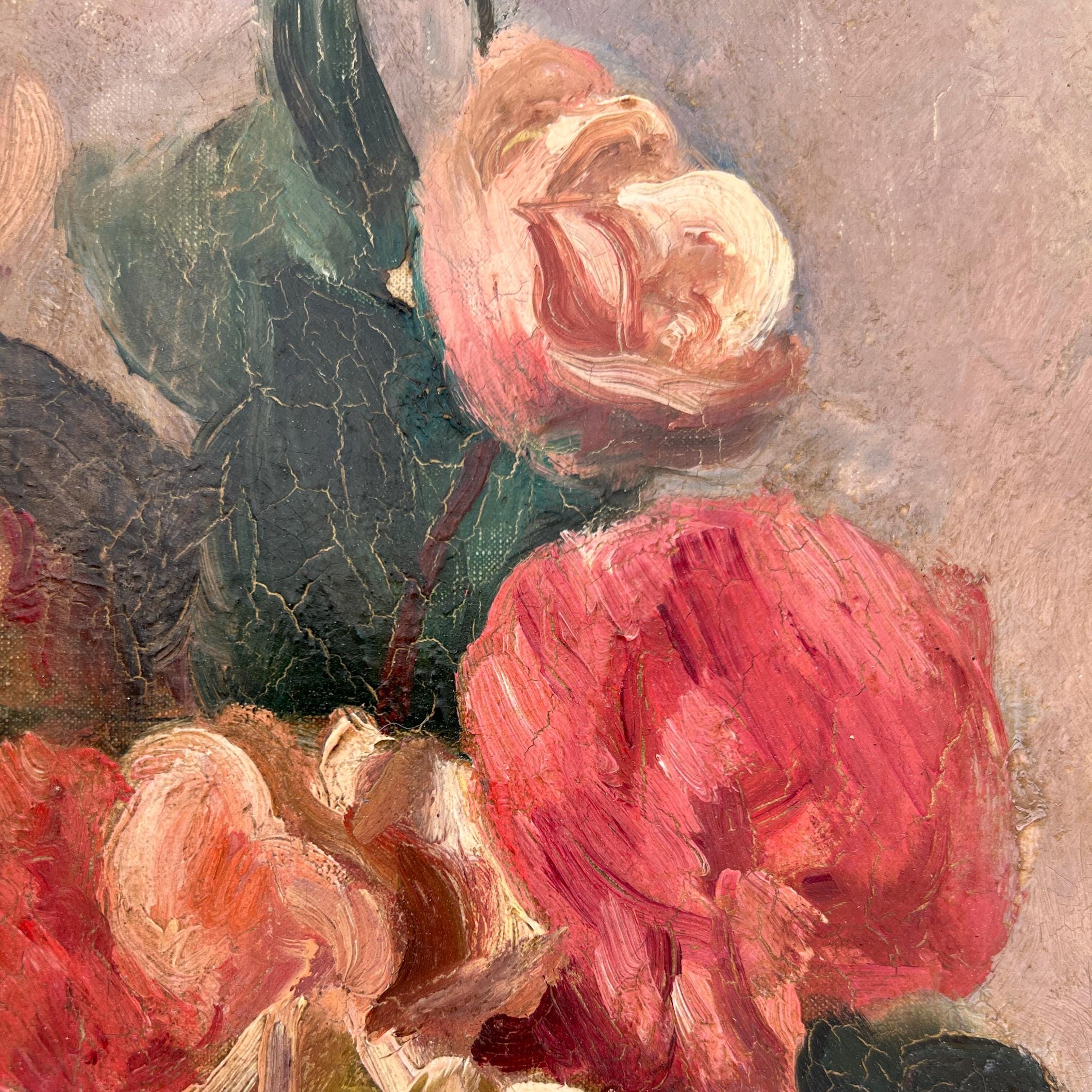 Garden Roses Oil Painting