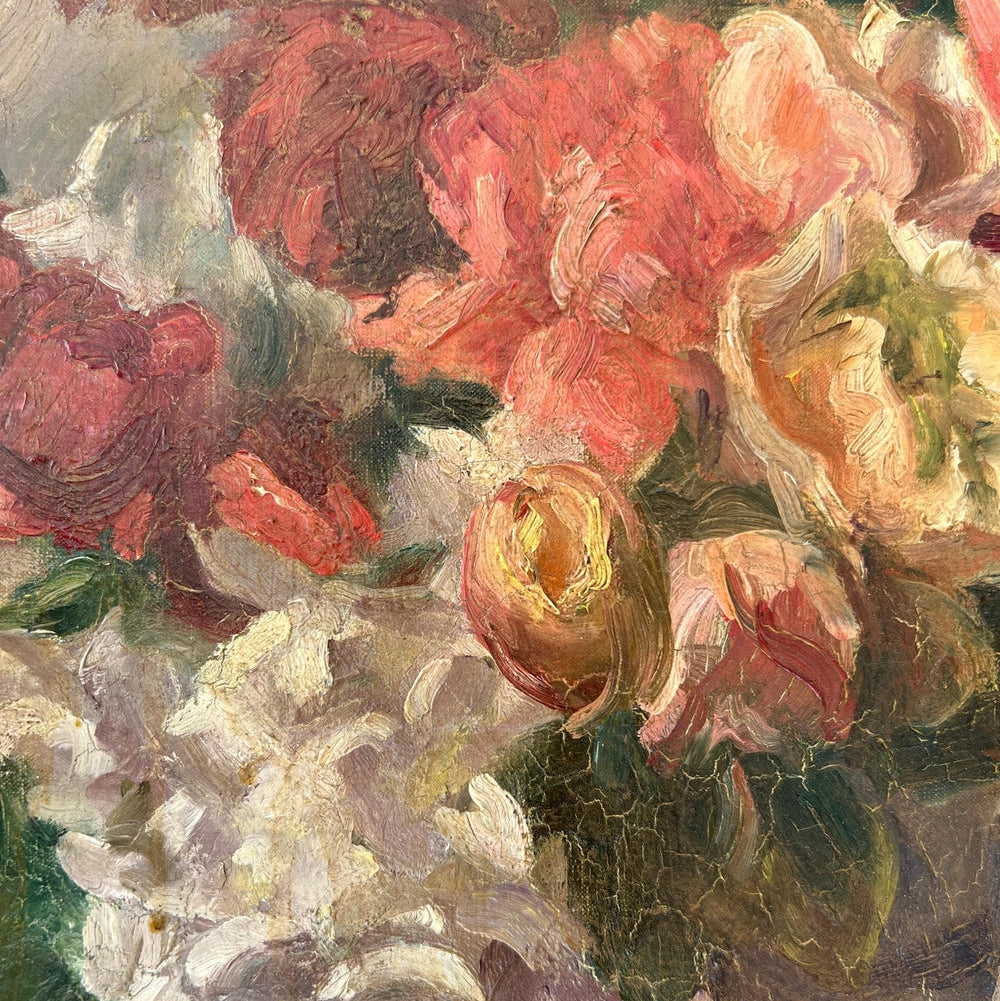 Garden Roses Oil Painting