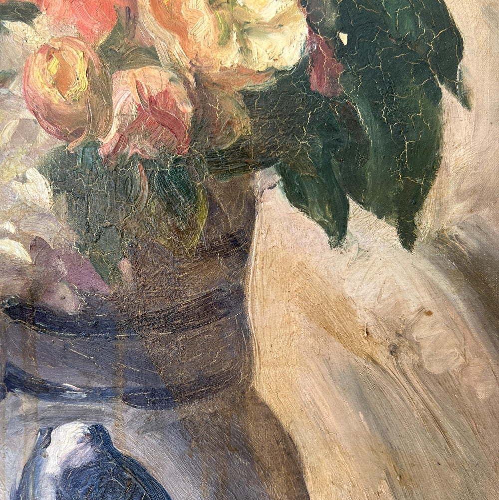 Garden Roses Oil Painting
