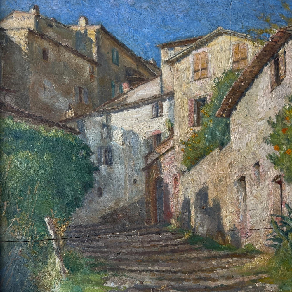 Village Path Oil Painting