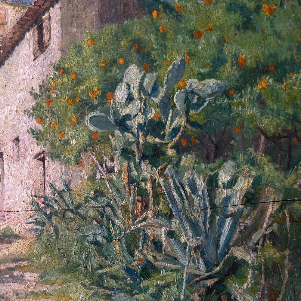 Village Path Oil Painting