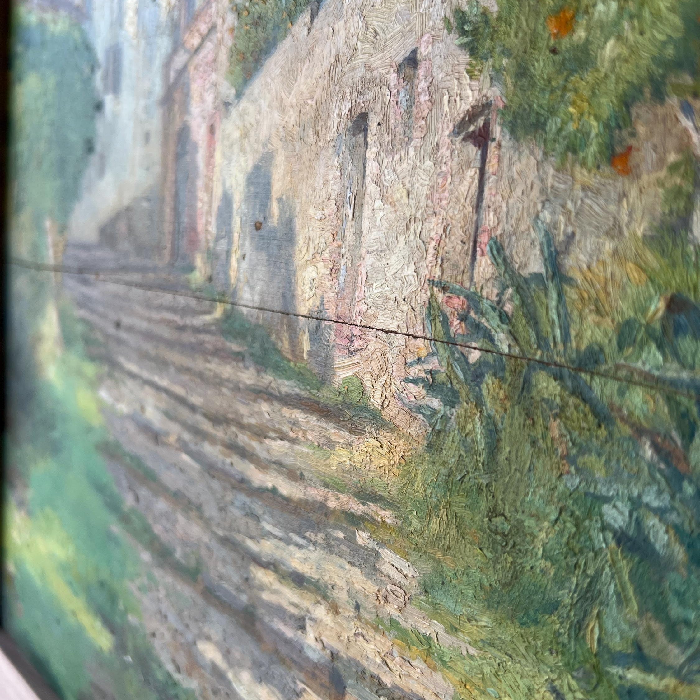 Village Path Oil Painting