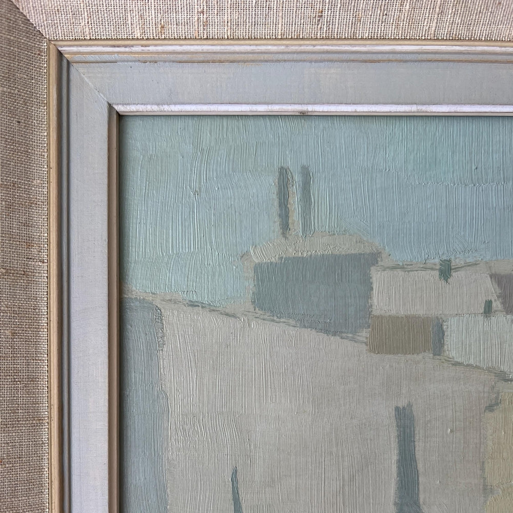 Muted Rooftops Oil Painting