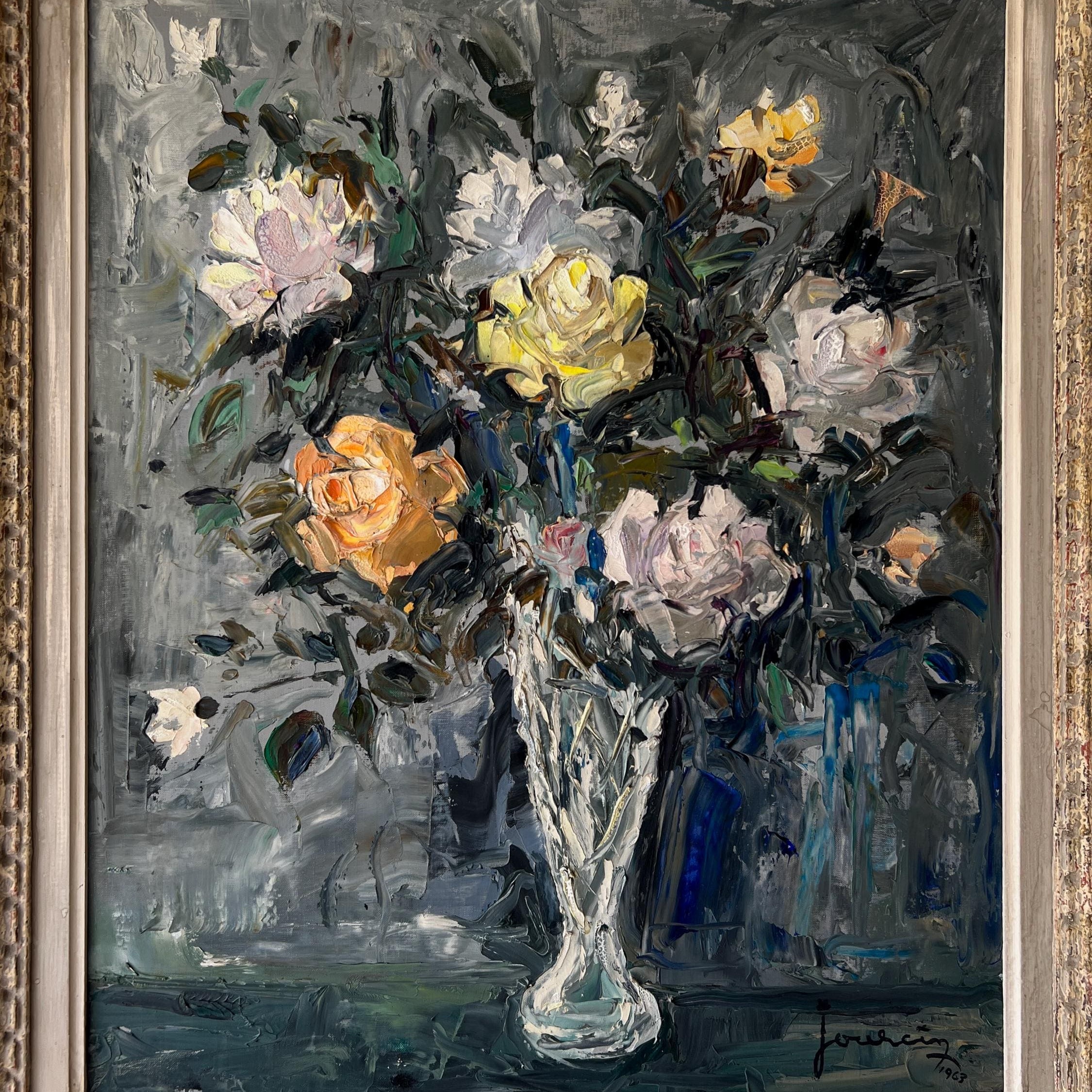 French Roses Oil Painting