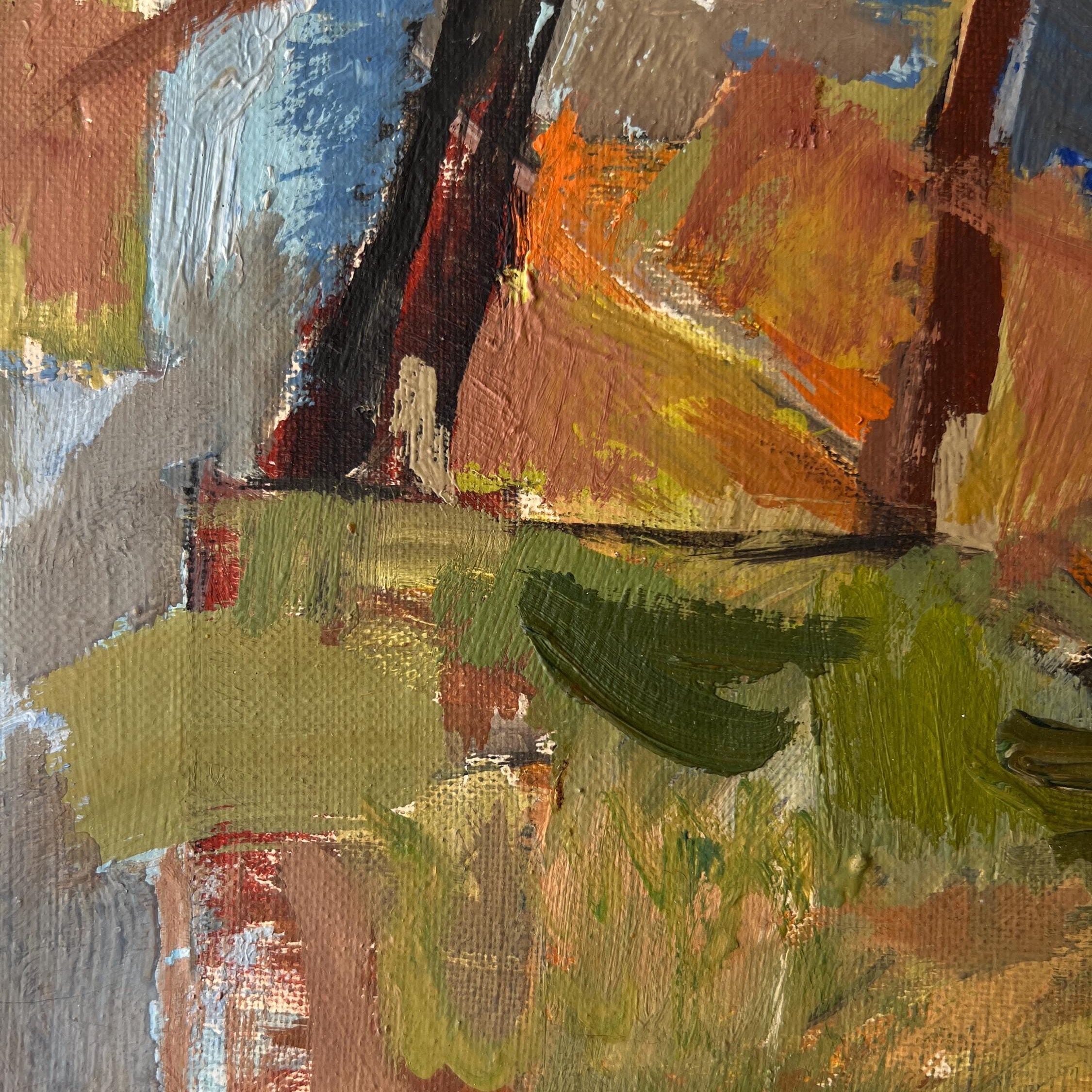 Pine Trees Oil Painting