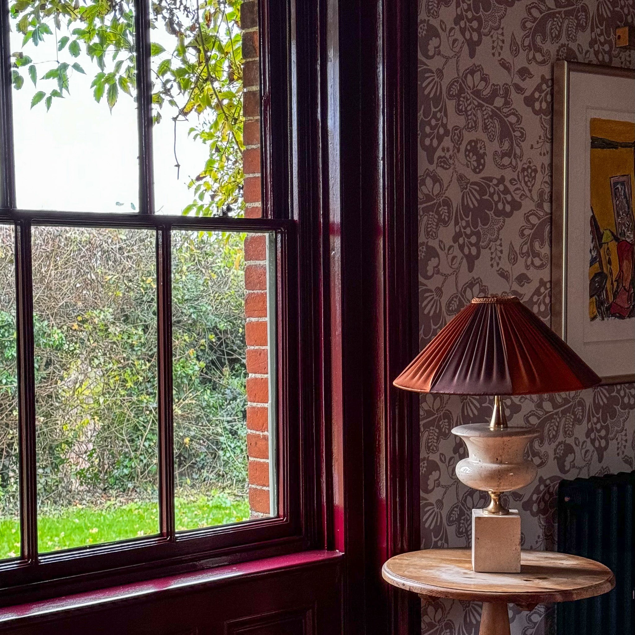 The Stripy Shade - Bronze & Brown Pleated Lampshade / Pendant