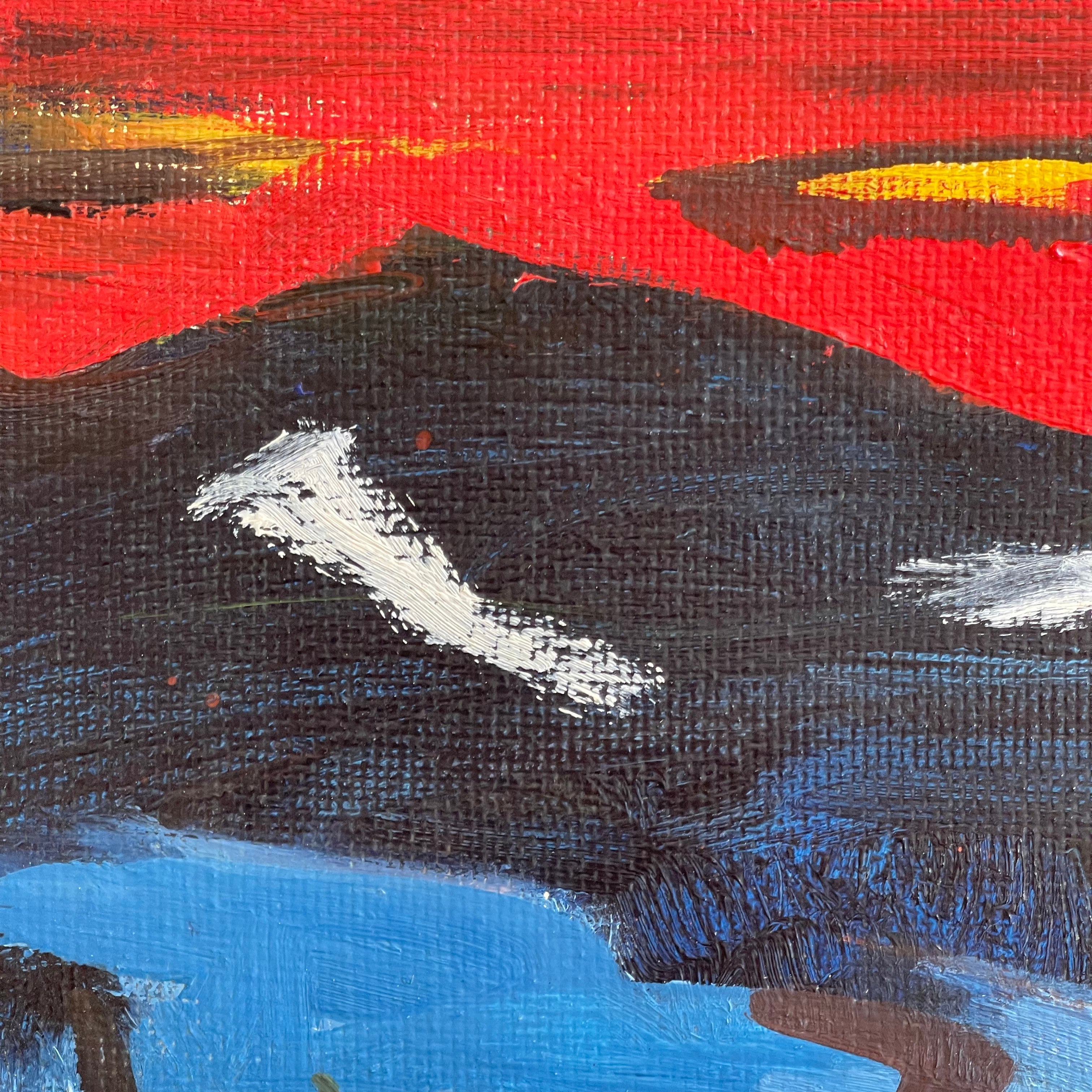 Blue Mountain Oil Painting