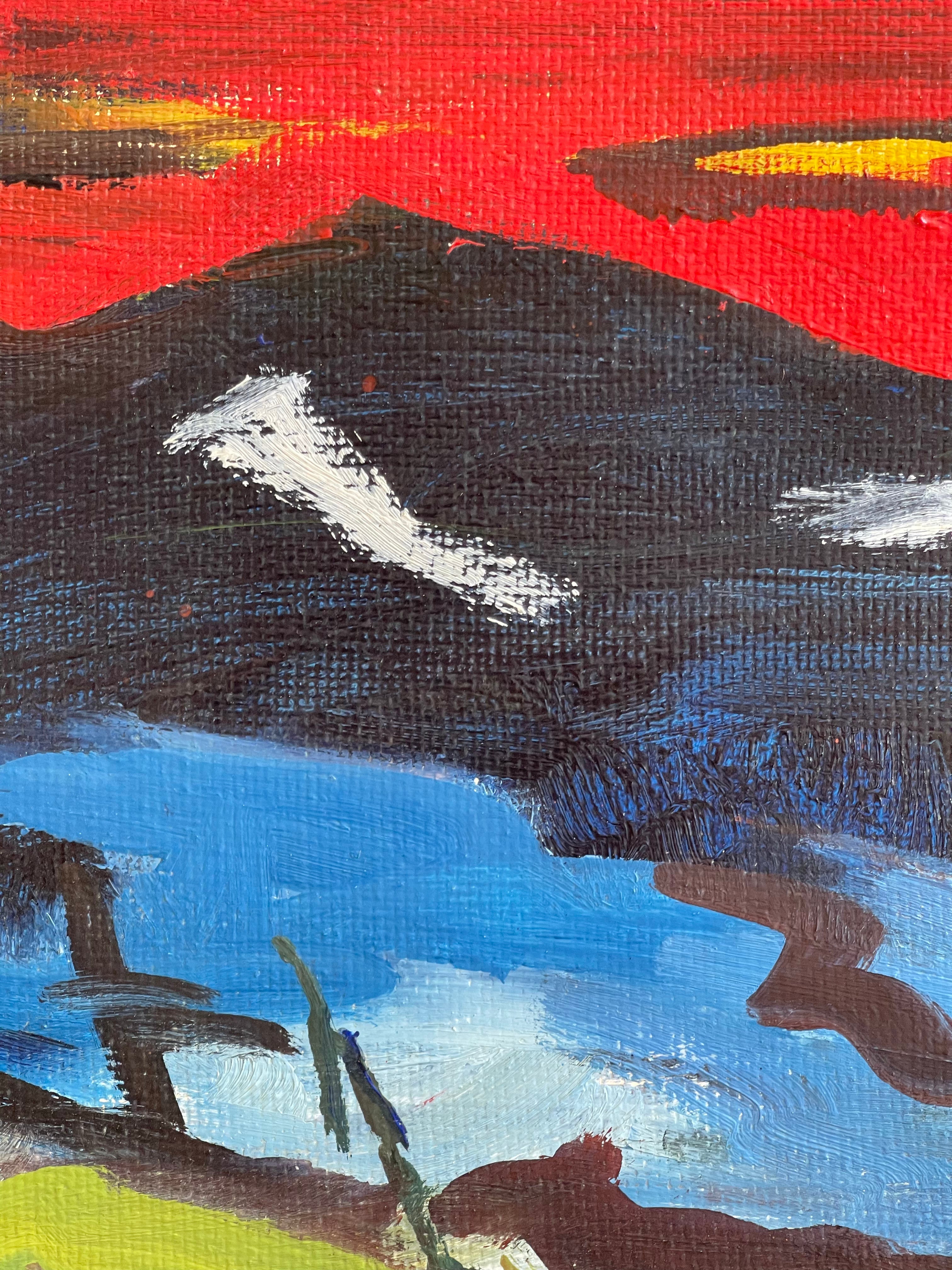 Blue Mountain Oil Painting