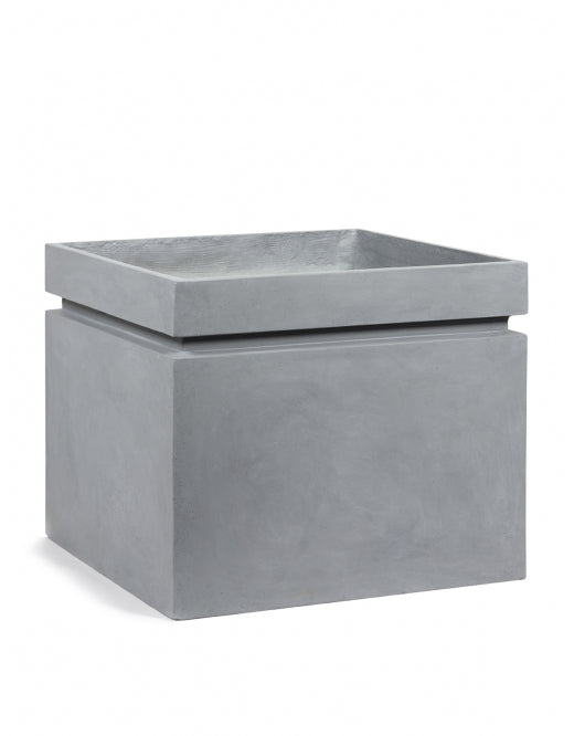 Fibre Grey Square Planter