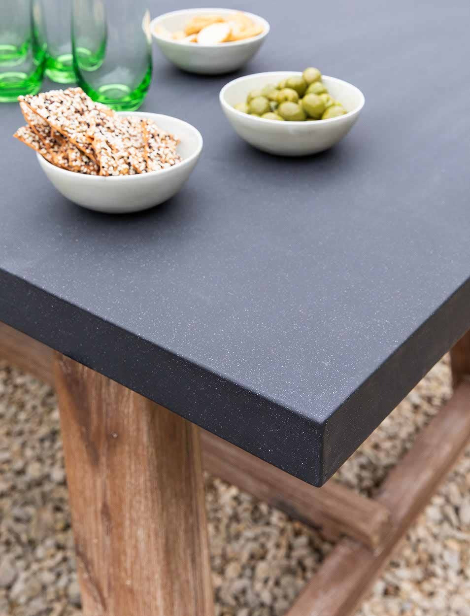 Burcot Dining Table Large Slate Grey