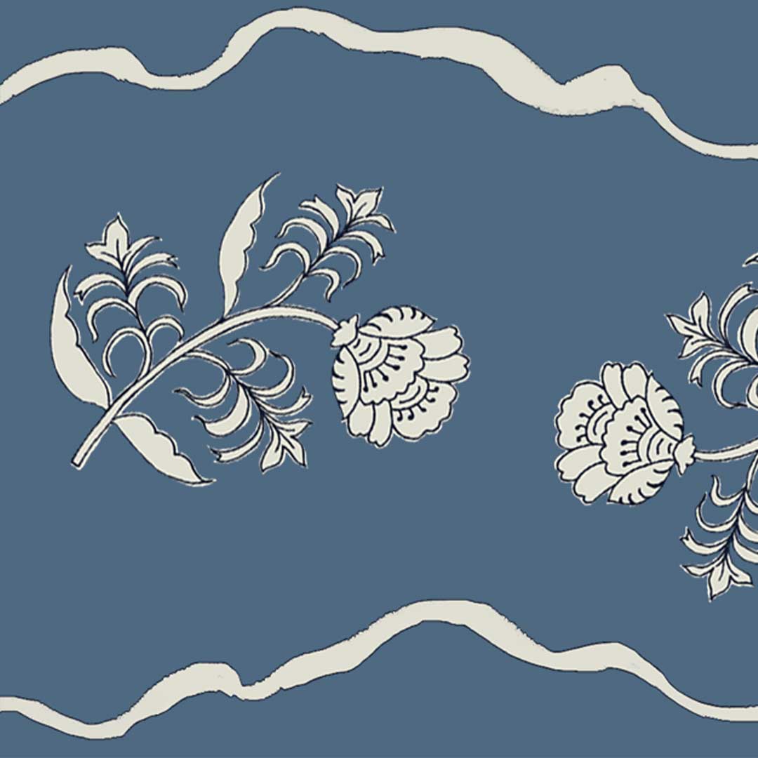 Jaipur Wallpaper Border | Day Blue | 10m Roll