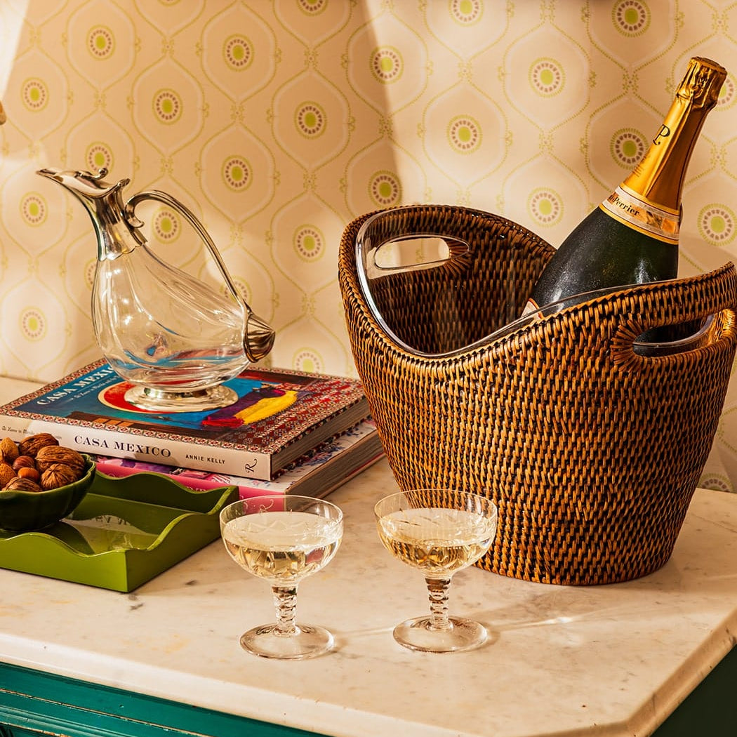 Woven Rattan Wine and Champagne Bucket