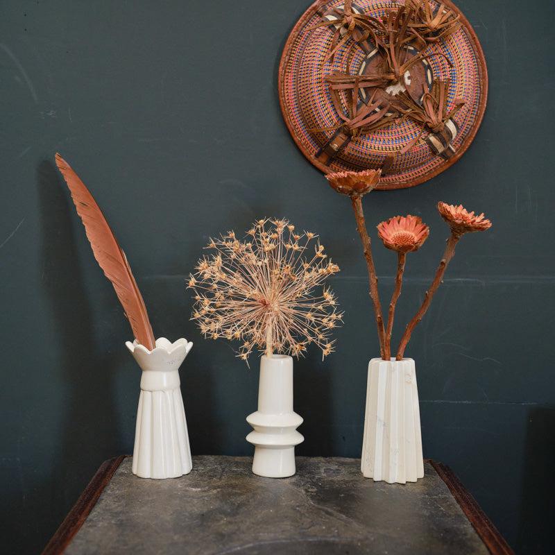 Kenyan Soapstone Hand Carved Small Vase 'Daisy'