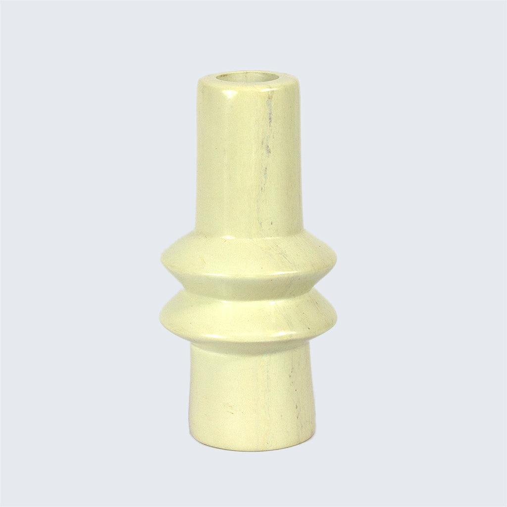 Kenyan Soapstone Hand Carved Small Vase 'Saturn'