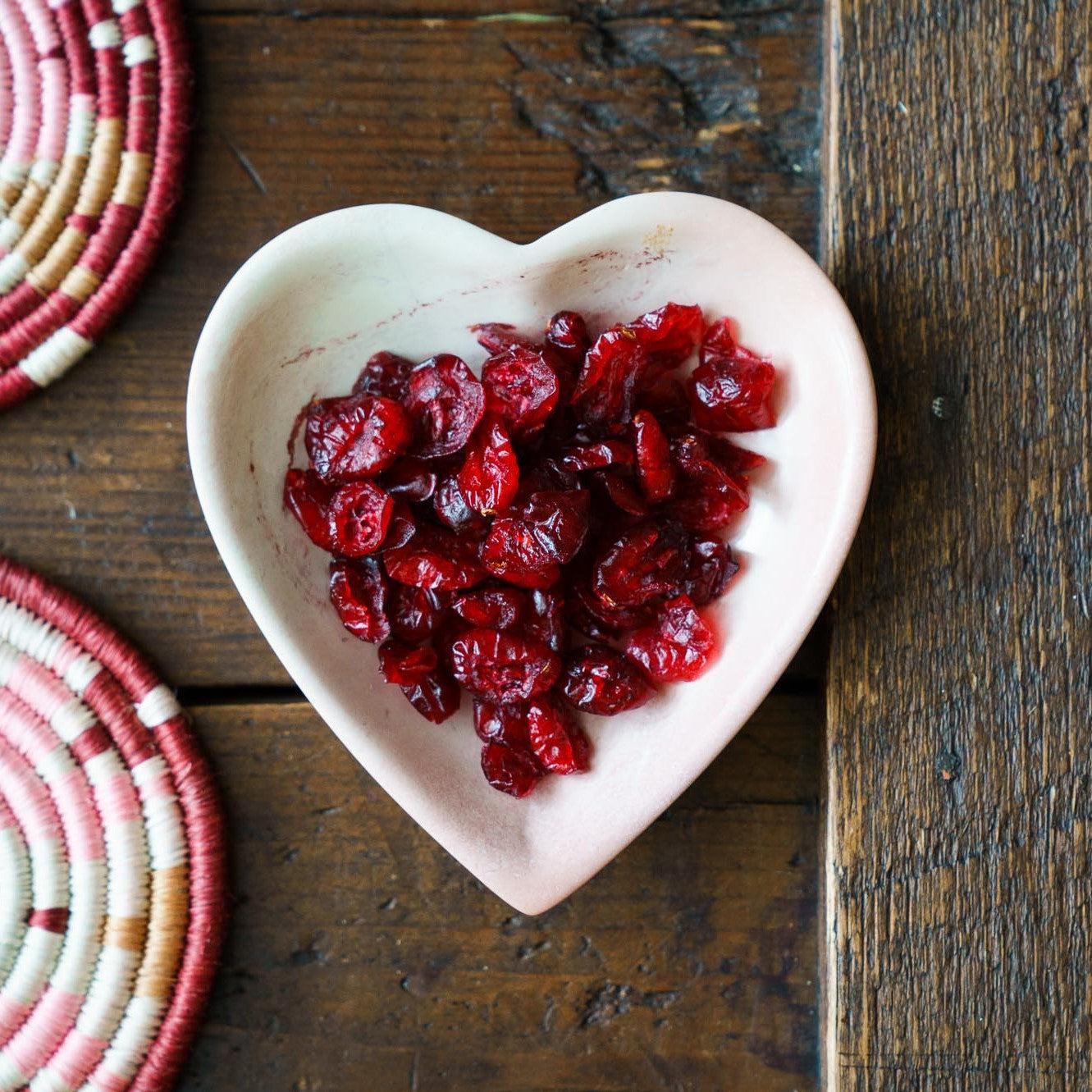 Kenyan Soapstone Heart Dish 'Marbled Pink'