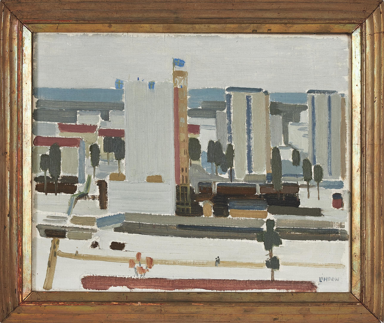 City Blocks Oil Painting