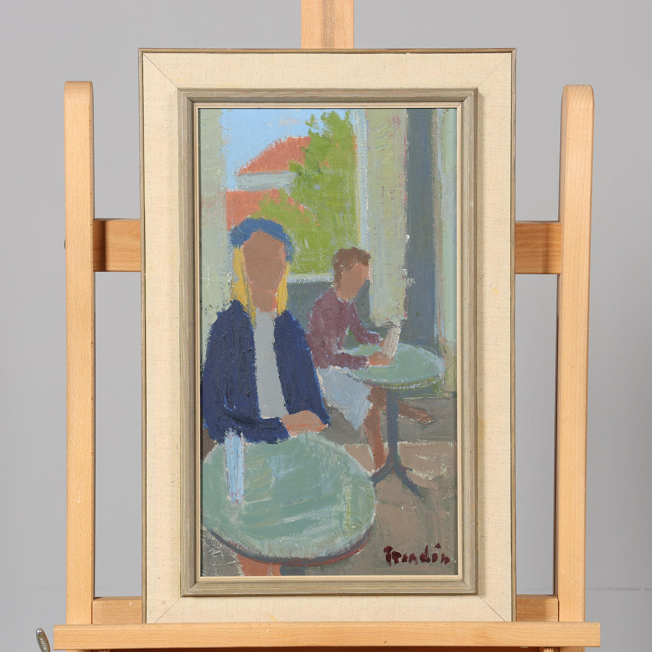 Cafe Corner Oil Painting