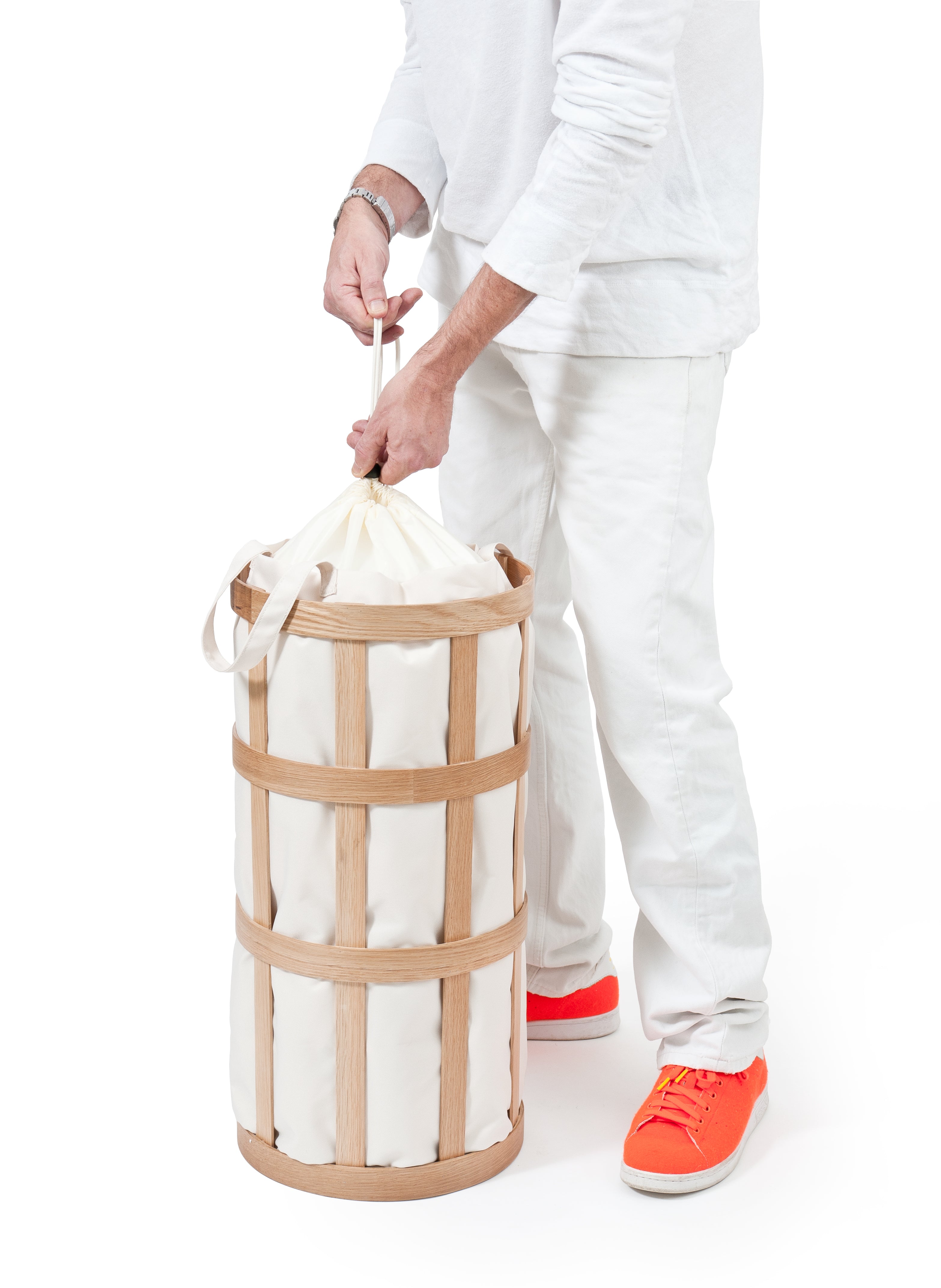 Laundry Basket Cage Soft White