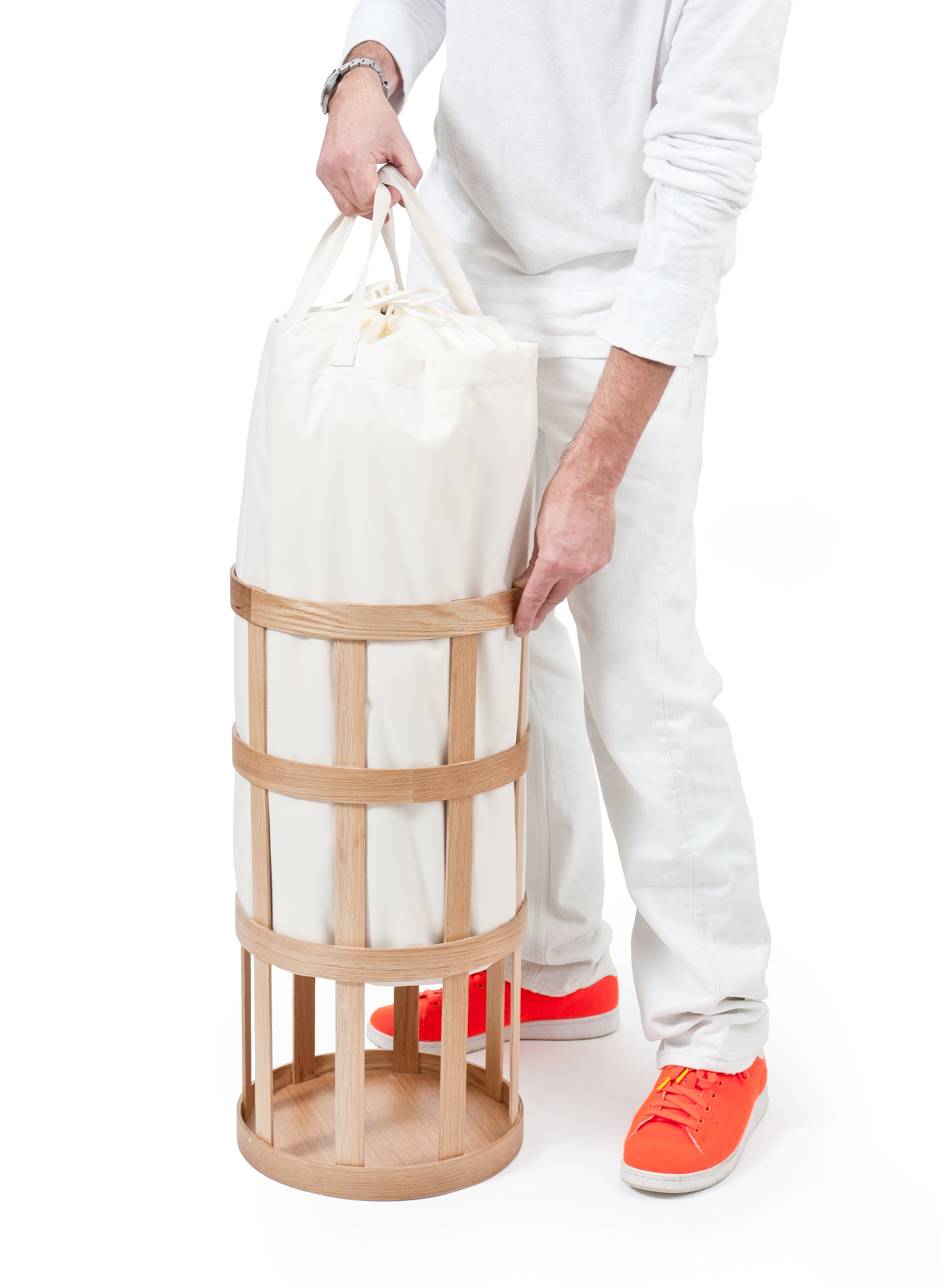 Laundry Basket Cage Soft White