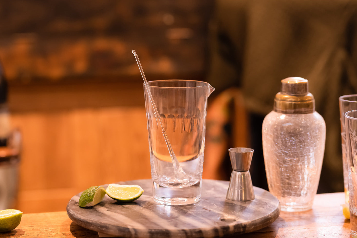 Cocktail Mixing Glass | Handcut Lens Design