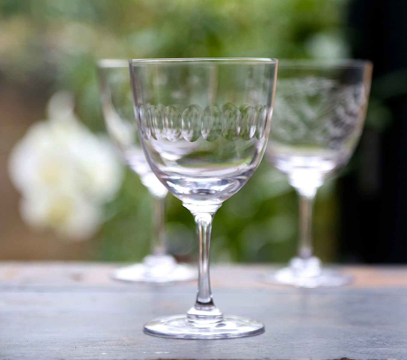 Crystal Wine Glasses | Handcut Lens Design